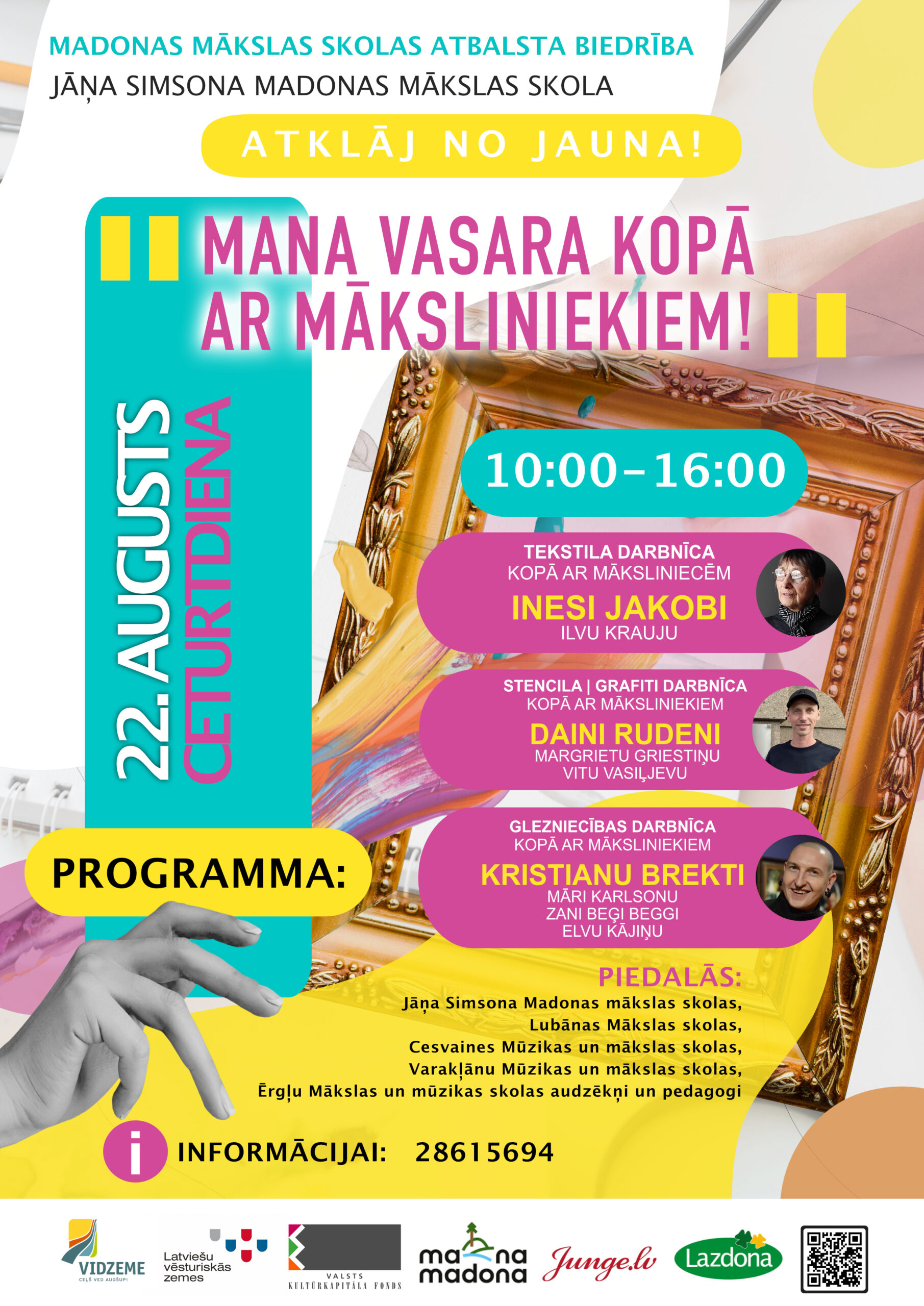 madona notiks radosais makslas projekts mana vasara kopa ar maksliniekiem