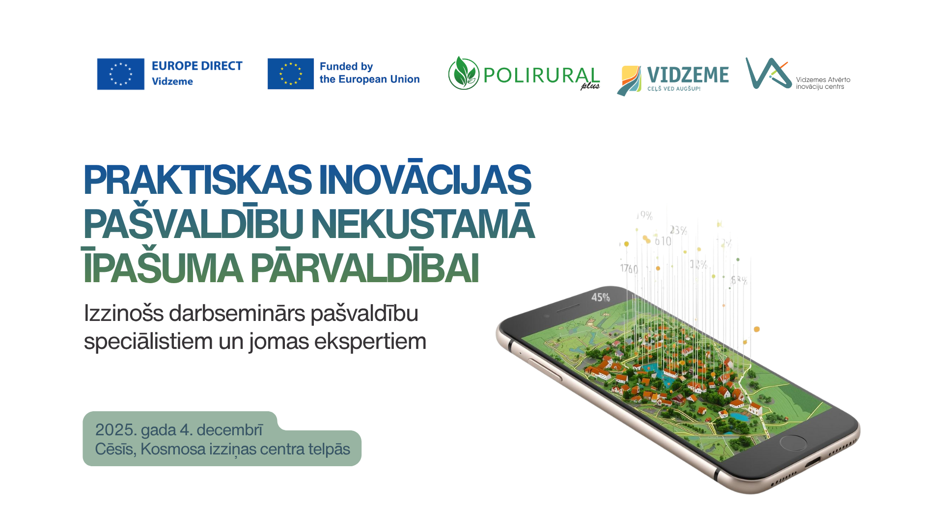 cesis notiks darbseminars par praktiskiem risinajumiem pasvaldibu nekustama ipasuma parvaldibai